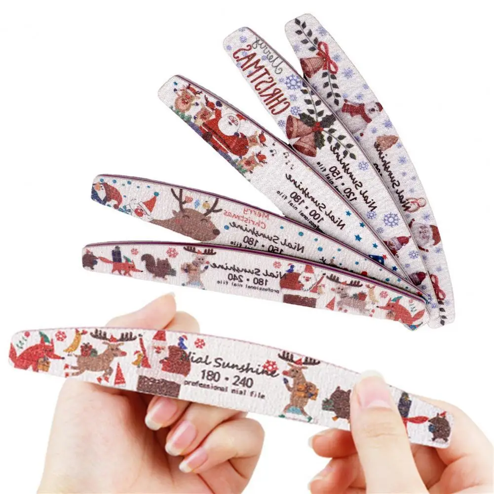 Christmas Printed Nail File Half Moon Shape Sandpaper Nail Buffer Colorful Professional Manicure Tools for FemaleStrong Thick Na
Christmas Printed Nail File Half Moon Shape Sandpaper Nail Buffer Colorful Professional Manicure Tools for FemaleStrong Thick Na