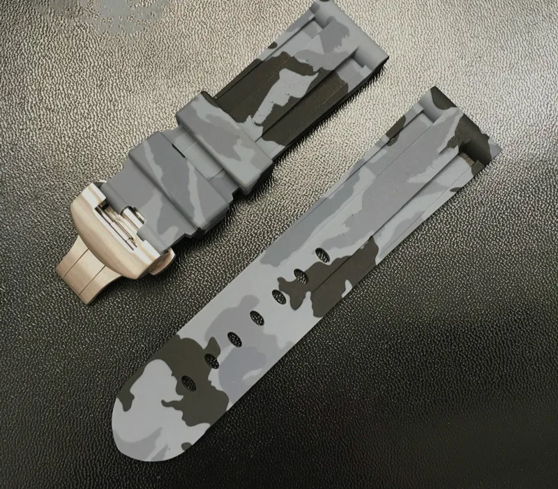Watch Accessories Band for Panerai watch Camouflage Watch Strap Silicone Watch Bracelet Butterfly Buckle Belt Men 22 24mm
Watch Accessories Band for Panerai watch Camouflage Watch Strap Silicone Watch Bracelet Butterfly Buckle Belt Men 22 24mm