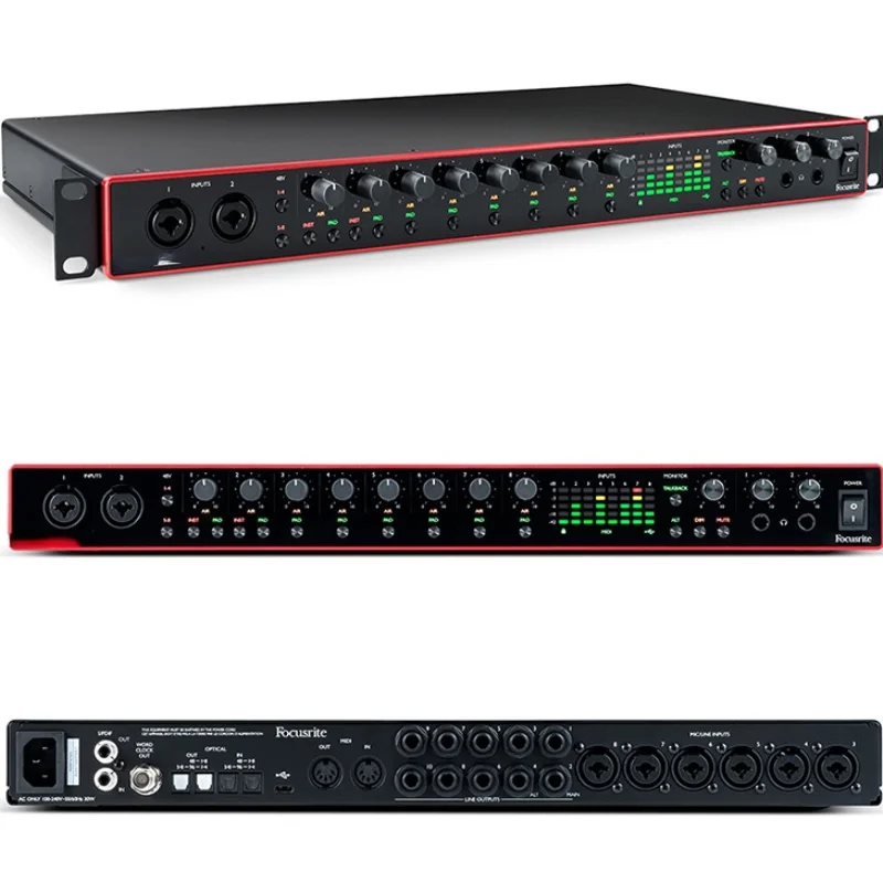 18i20 Professional Audio Interface USB Sound Card Recording and Editing Mixing Set
18i20 Professional Audio Interface USB Sound Card Recording and Editing Mixing Set
