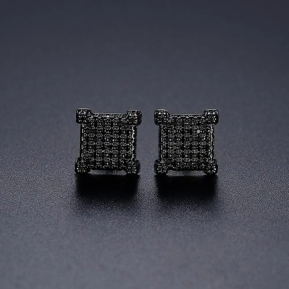 1 New Fashion 10mm Square Black Cubic Zircon Iced Stud Earring for Men Women Crystal Gold Color Earring Hiphop Jewelry Brincos
1 New Fashion 10mm Square Black Cubic Zircon Iced Stud Earring for Men Women Crystal Gold Color Earring Hiphop Jewelry Brincos