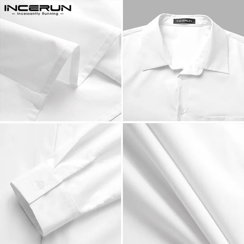 INCERUN 2021 Men Casual Shirt Brand Turn Down Collar Streetwear Button Tops Solid Color Leisure Long Sleeve Camisas Men Clothing
INCERUN 2021 Men Casual Shirt Brand Turn Down Collar Streetwear Button Tops Solid Color Leisure Long Sleeve Camisas Men Clothing
