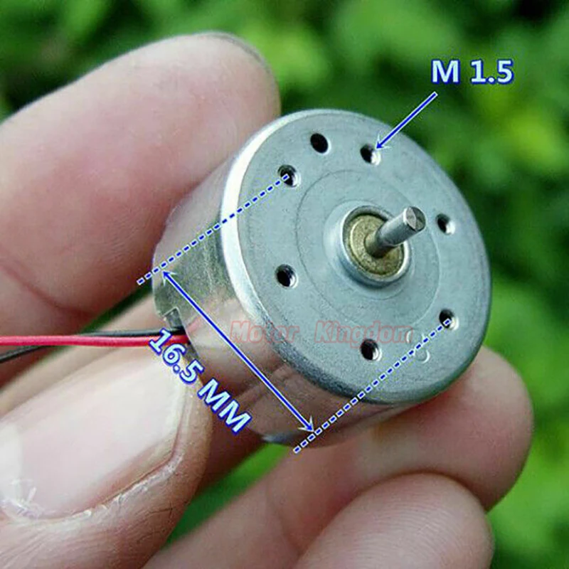 Микро RF-300CA DC 3V ~ 6V 6600RPM Мотор мини 24mm Диаметр Круглый Солнечный экспериментальный