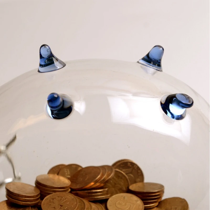 Pig Piggy Bank Money Boxes Coin Saving Box Cute Transparent Glass Souvenir Birthday Gift For Children Kids | Дом и сад