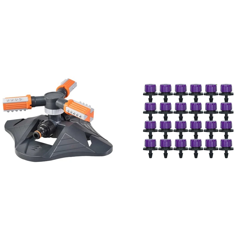 1 Pcs 360-Degree Rotation Multi-Hole Sprinkler & 200Pcs 1/4Inch Drip Irrigation System Watering Sprinklers
1 Pcs 360-Degree Rotation Multi-Hole Sprinkler & 200Pcs 1/4Inch Drip Irrigation System Watering Sprinklers