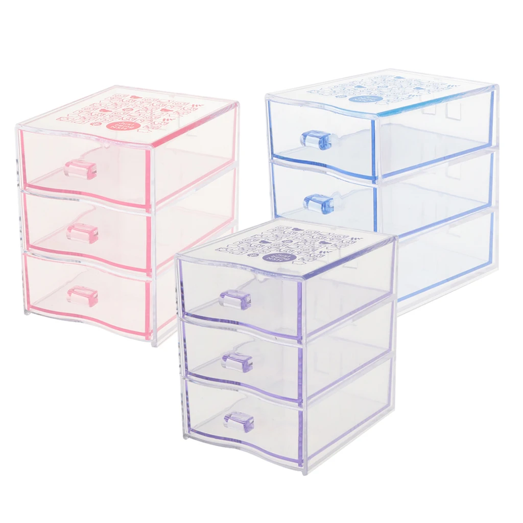 Clear Makeup Cosmetic Jewelry Organizer 3 Drawers Display Box Storage Case, Blue Pink Purle
Clear Makeup Cosmetic Jewelry Organizer 3 Drawers Display Box Storage Case, Blue Pink Purle