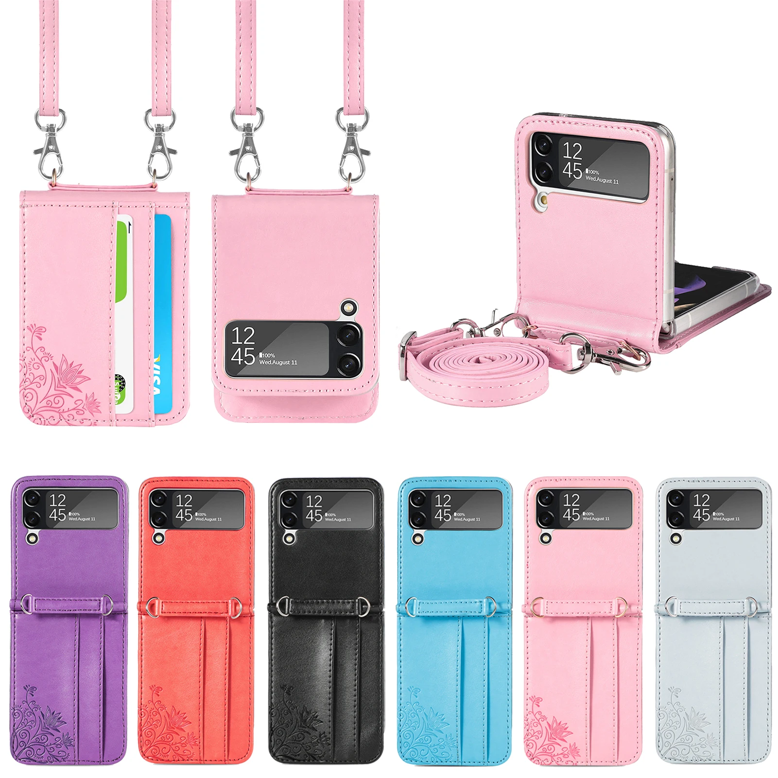 Z Flip 5G Luxury Embossing Leather Phone Case for Samsung Galaxy Z Flip 3 2 Shell Shockproof Wallet Card Holder Back Cover Coque
Z Flip 5G Luxury Embossing Leather Phone Case for Samsung Galaxy Z Flip 3 2 Shell Shockproof Wallet Card Holder Back Cover Coque