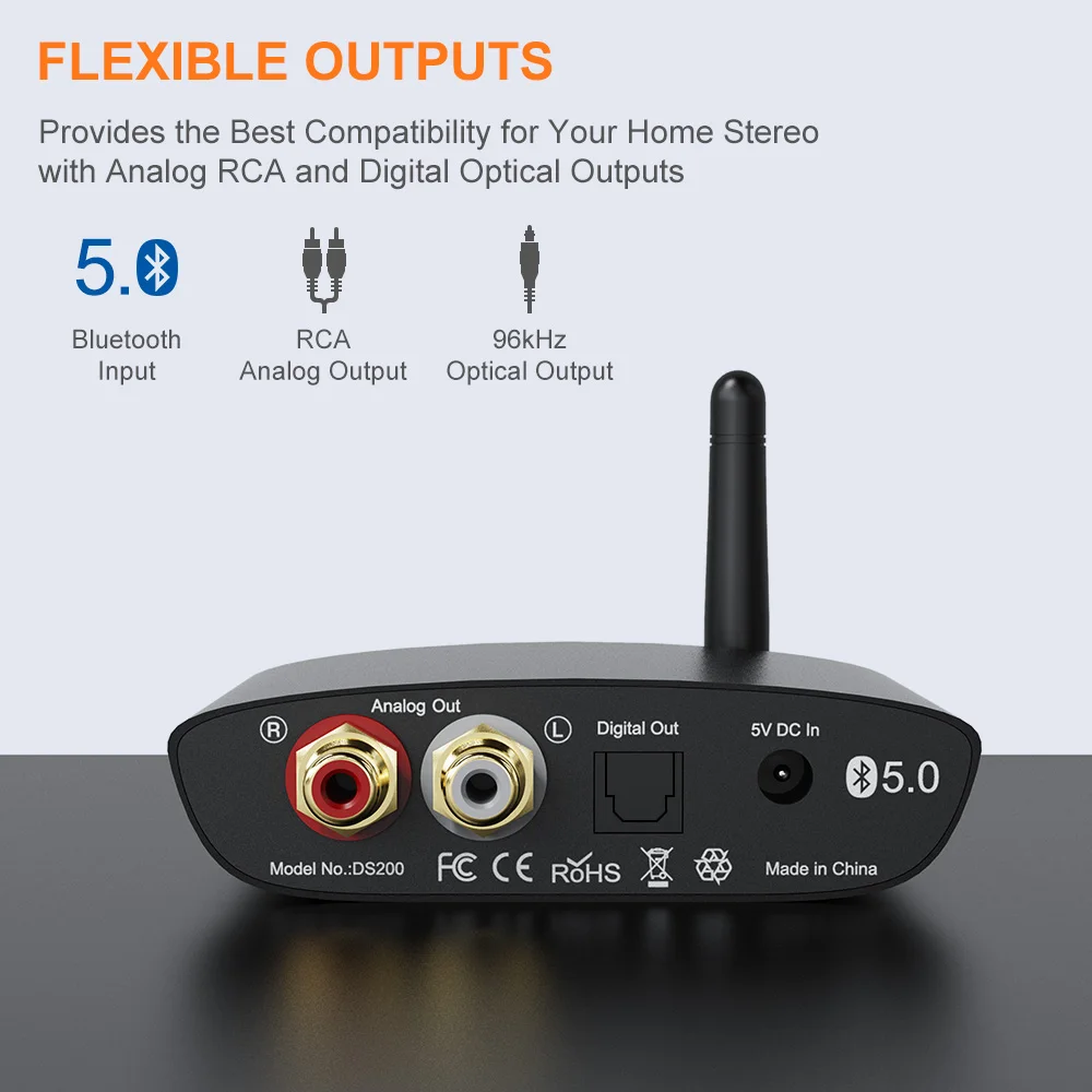 1Mii DS200 Pro Bluetooth 5.0 Receiver aptX LL HD DAC CSR8675 Audio Decoder Digital Amplifier Adapter for TV PC Speaker | Электроника