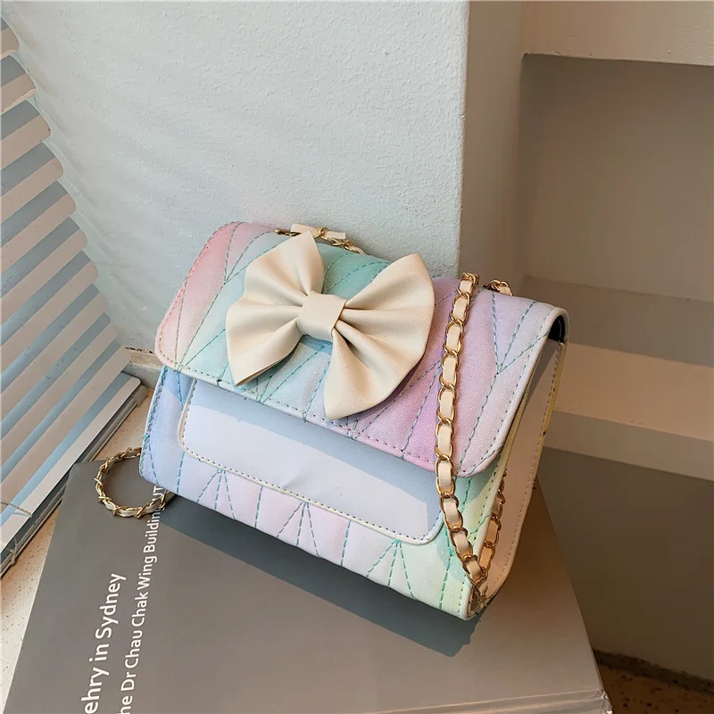Ladies Fashion Cute Bowknot Chain Mobile Phone Cosmetics Change Large Capacity Casual Shoulder Messenger Bag For Women 
Ladies Fashion Cute Bowknot Chain Mobile Phone Cosmetics Change Large Capacity Casual Shoulder Messenger Bag For Women