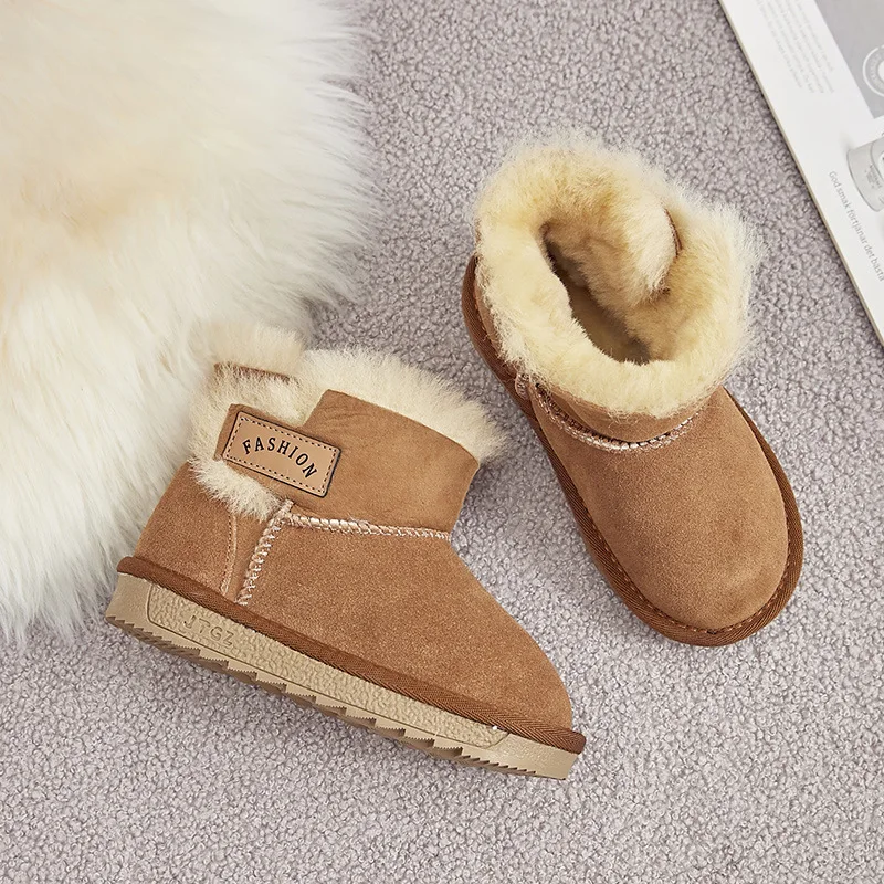 Children genuine leather snow boots winter baby sheepskin thick fur shoes warm boys girls leather boots soft light weight boots
Children genuine leather snow boots winter baby sheepskin thick fur shoes warm boys girls leather boots soft light weight boots