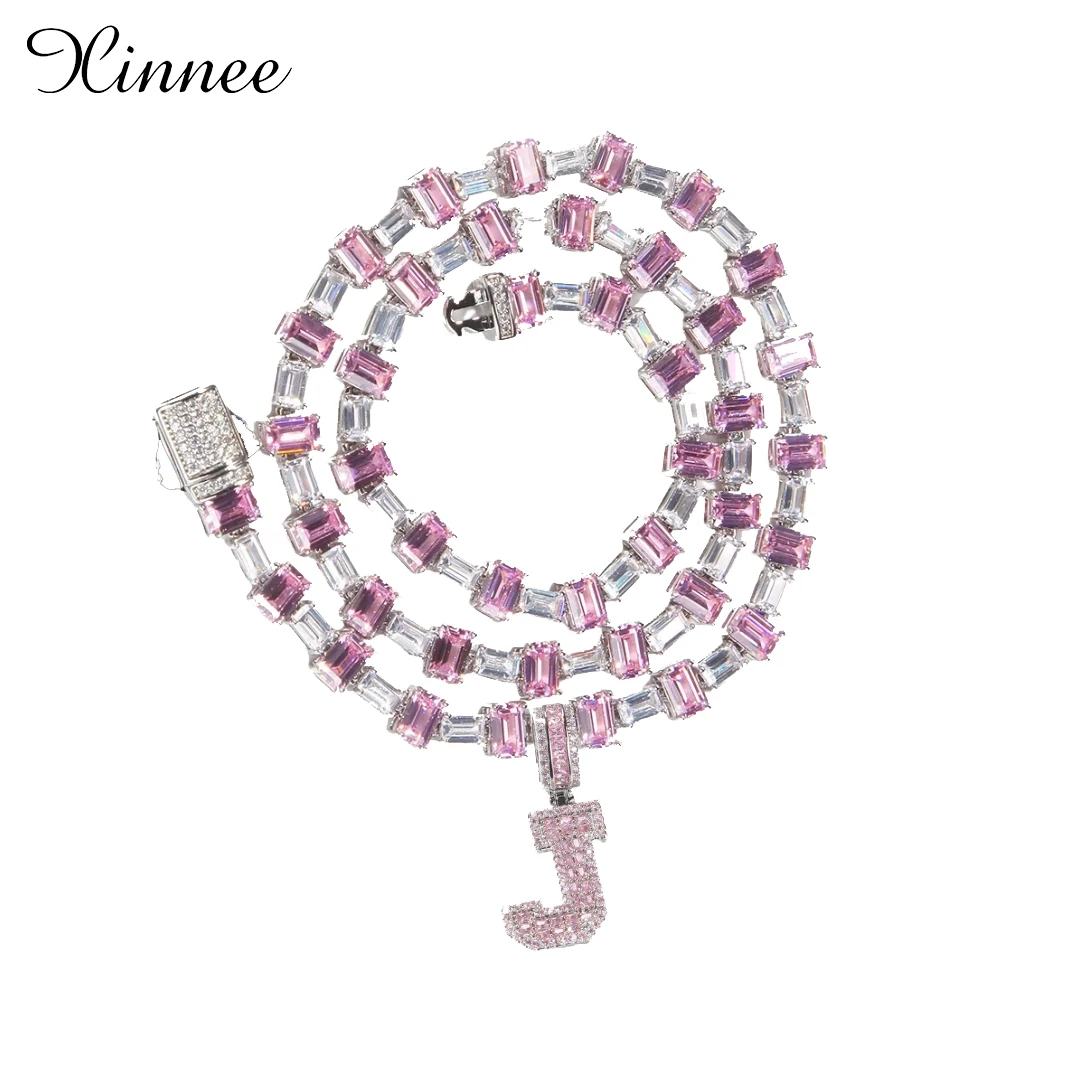 Custom Letters Name Necklace Pendant Baguettes Chain Pink Personalized Hiphop Jewelry
Custom Letters Name Necklace Pendant Baguettes Chain Pink Personalized Hiphop Jewelry