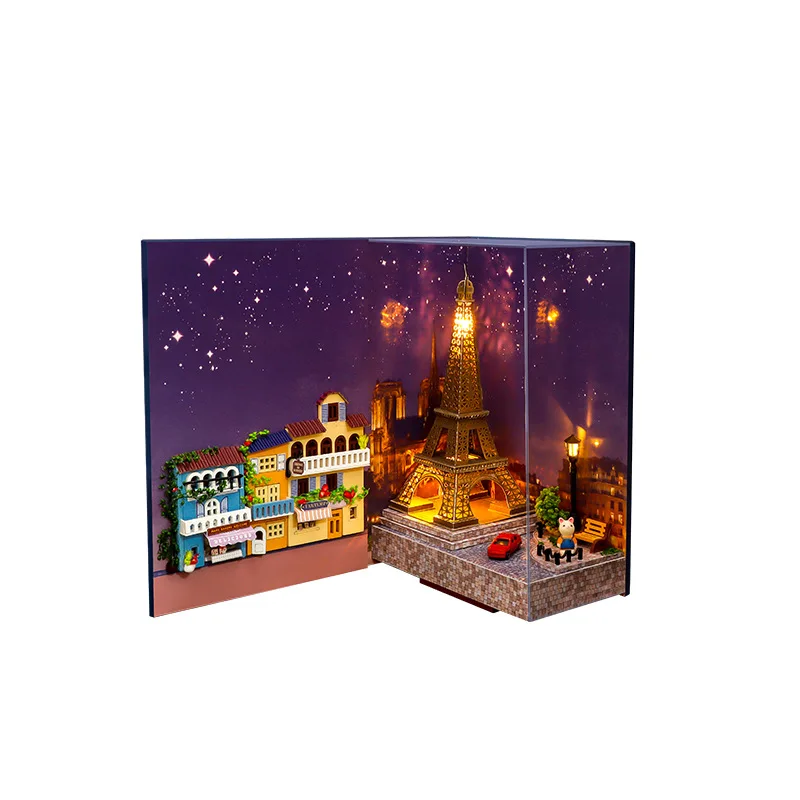 New DIY Mini Book Dollhouse Bigben Balloon Kit Assembled Miniature With Furniture Doll House Toys For Children Girl Gifts
New DIY Mini Book Dollhouse Bigben Balloon Kit Assembled Miniature With Furniture Doll House Toys For Children Girl Gifts