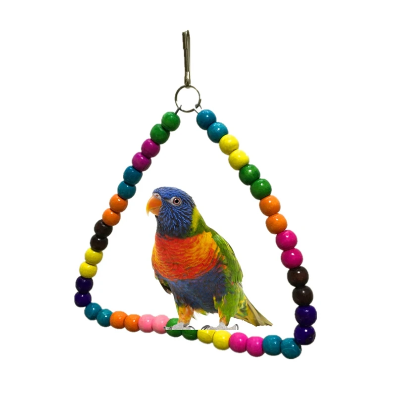 HOT Pet Pet Bird Toy-Triangle Hanging Ring-bridge Made of Colorful Beads, Parrot Cage Accessories Perch
HOT Pet Pet Bird Toy-Triangle Hanging Ring-bridge Made of Colorful Beads, Parrot Cage Accessories Perch