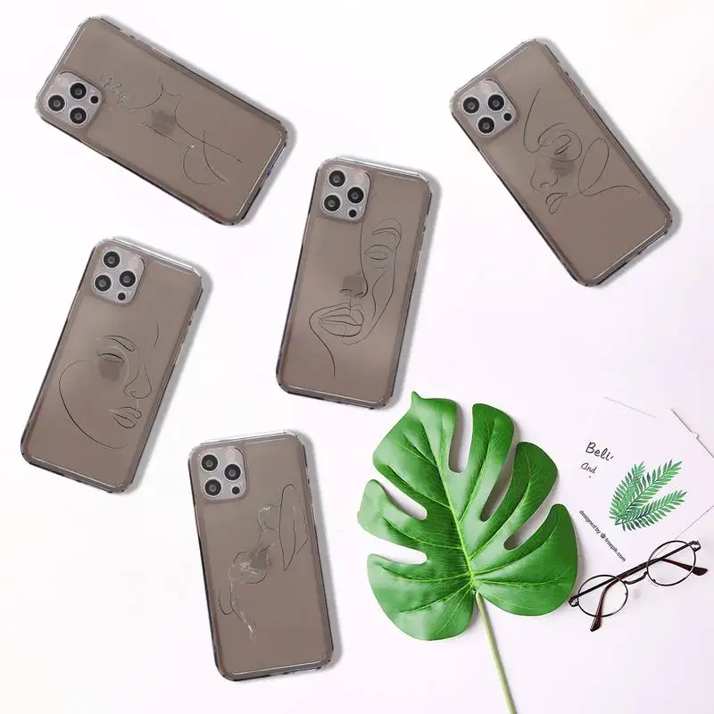 Abstract Women Face Line Phone Case For iPhone 7 8 11 12 X XS XR MINI Pro Max Plus Retro Black Grey clear transparent
Abstract Women Face Line Phone Case For iPhone 7 8 11 12 X XS XR MINI Pro Max Plus Retro Black Grey clear transparent