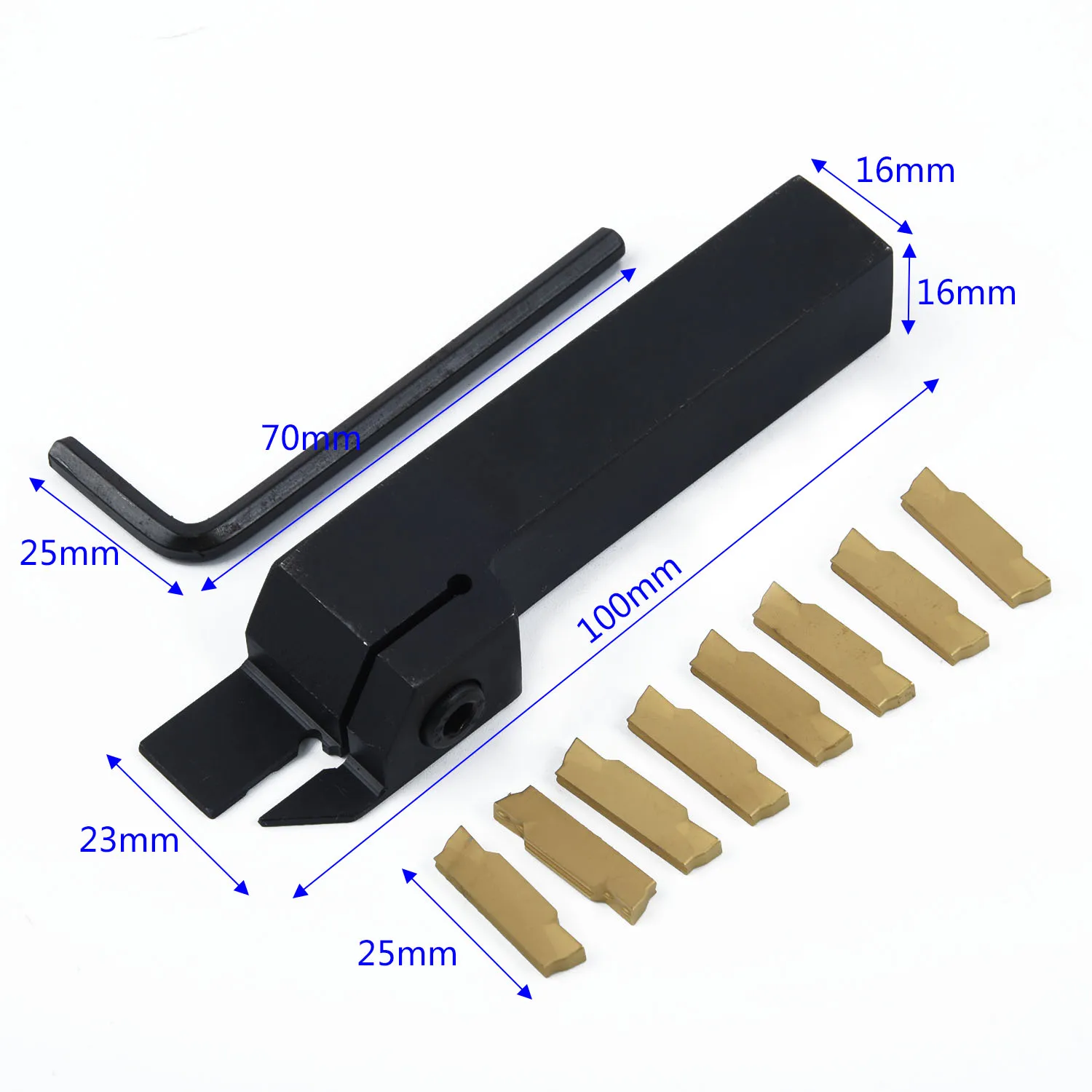 MGEHR1616-2 16x100mm CNC Lathe Turning Tool Holder +10PCS MGMN200 Inserts Wrench
MGEHR1616-2 16x100mm CNC Lathe Turning Tool Holder +10PCS MGMN200 Inserts Wrench