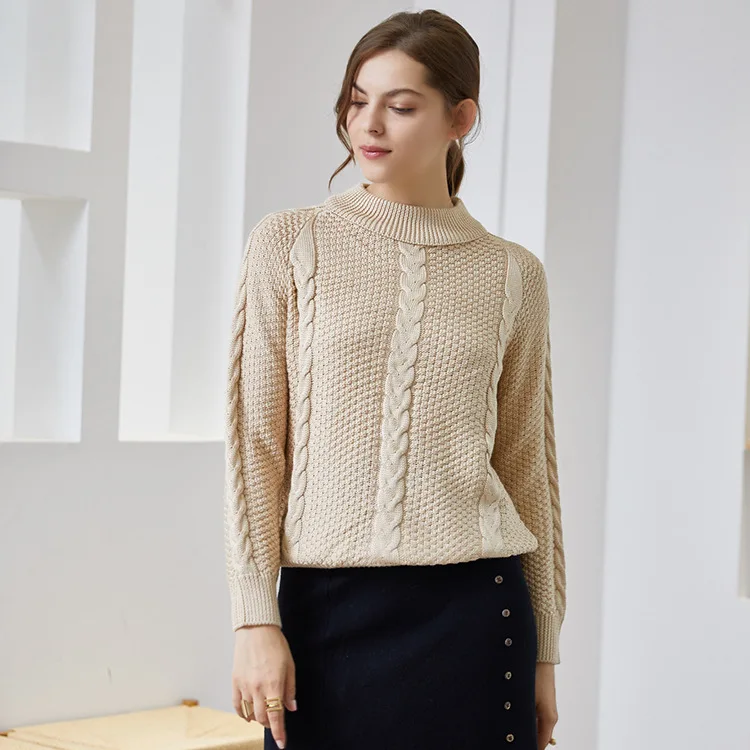 Autumn ladies knitted sweater 2020 Korean version of autumn and winter clothes knitted round neck new sweater women 
Autumn ladies knitted sweater 2020 Korean version of autumn and winter clothes knitted round neck new sweater women