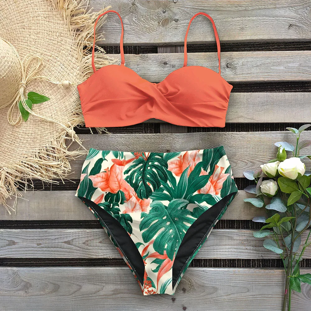 2020 Sexy Leaf Print Bikini Female Swimsuit Women Swimwear Thong Push Up Bikinis Set High Waist Swimming Suits for Bathing Suit
2020 Sexy Leaf Print Bikini Female Swimsuit Women Swimwear Thong Push Up Bikinis Set High Waist Swimming Suits for Bathing Suit
