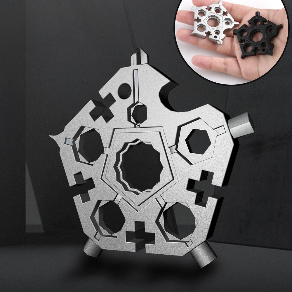 23in1 Multi Tool Pentagonal Snowflake Wrench Screwdriver Multitool Camping Outdoor Bicycle Repare Portable EDC Spanner Key Chain
23in1 Multi Tool Pentagonal Snowflake Wrench Screwdriver Multitool Camping Outdoor Bicycle Repare Portable EDC Spanner Key Chain
