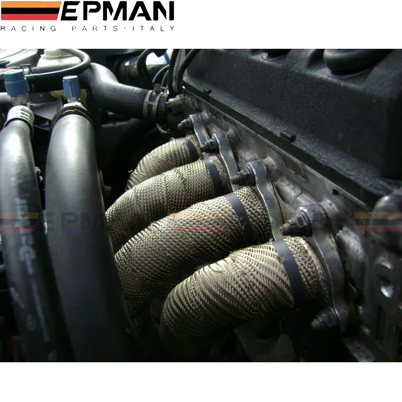 Титановая турбо-коллекторная изоляционная лента и нержавеющие хомуты 2"х10 метров для VW GOLF GTI MK3 VR6 2.8 V6 94 EP-WR15TI.