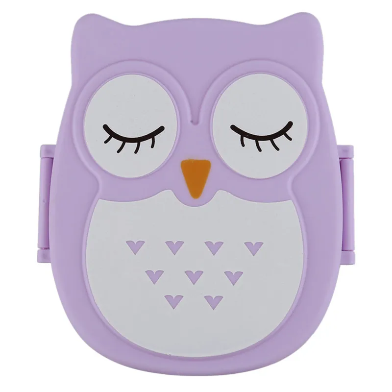 Fun Life Bento box Cartoon cute owl Lunch meal tableware purple | Багаж и сумки