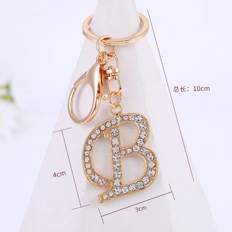 New Rhinestone Crystal Letter Pendant Keychain Gold Color 26 English Letters A-Z Key Ring Fashion Jewelry Unisex Key Chain Gifts
New Rhinestone Crystal Letter Pendant Keychain Gold Color 26 English Letters A-Z Key Ring Fashion Jewelry Unisex Key Chain Gifts