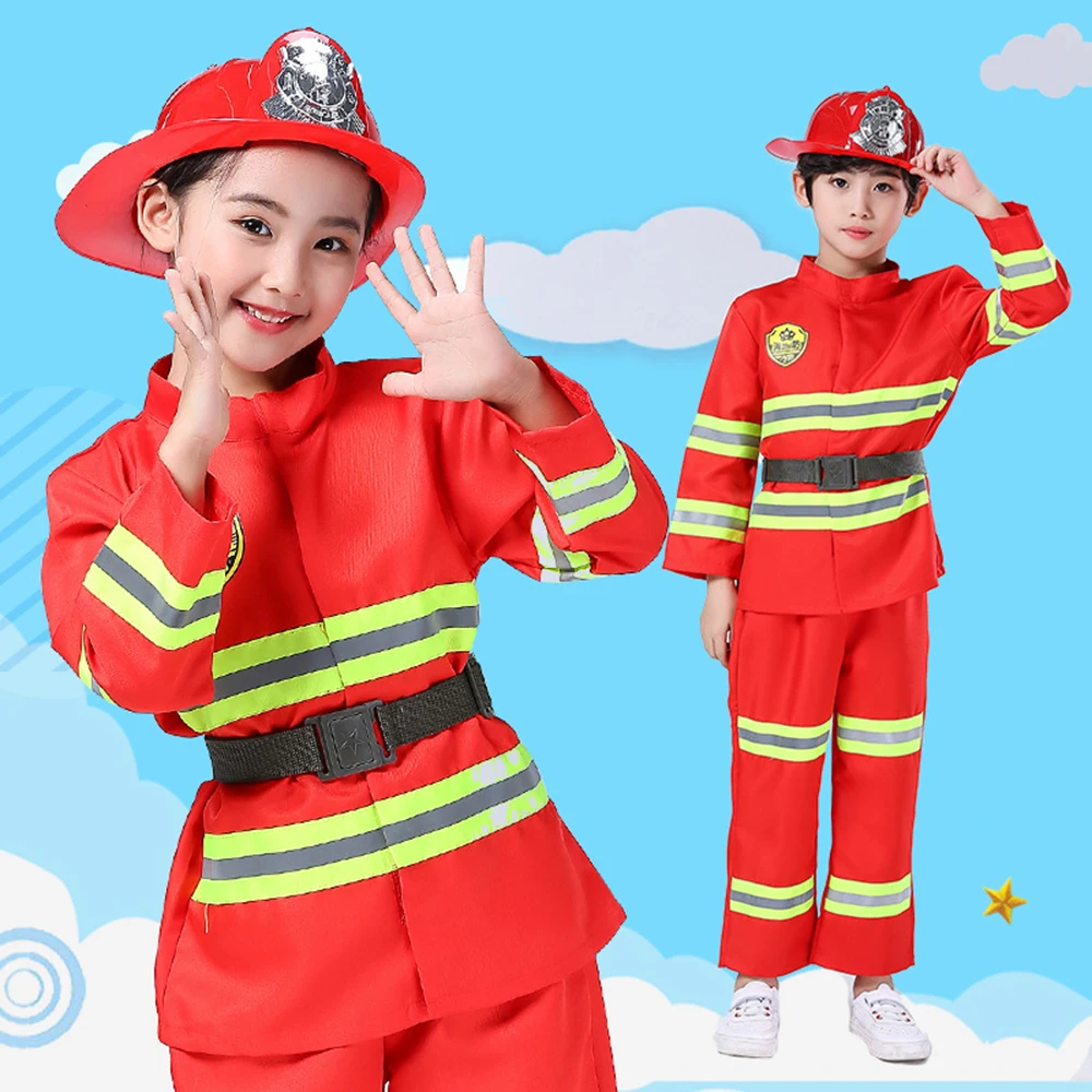 Firefighter Work Wear Uniform Fireman Sam Cosplay Carnival Halloween Costumes for Kid Party Girl Boy Disguise Anime Clothing Set
Firefighter Work Wear Uniform Fireman Sam Cosplay Carnival Halloween Costumes for Kid Party Girl Boy Disguise Anime Clothing Set