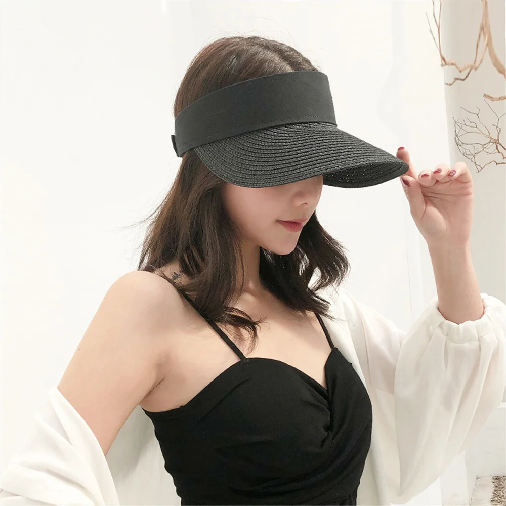 Summer Empty Top Women's Bucket Hat Foldable Magic Tape Roll Up Beach Surf Cap Wide Brim Panama Fashion Casual Straw Cap Visors
Summer Empty Top Women's Bucket Hat Foldable Magic Tape Roll Up Beach Surf Cap Wide Brim Panama Fashion Casual Straw Cap Visors
