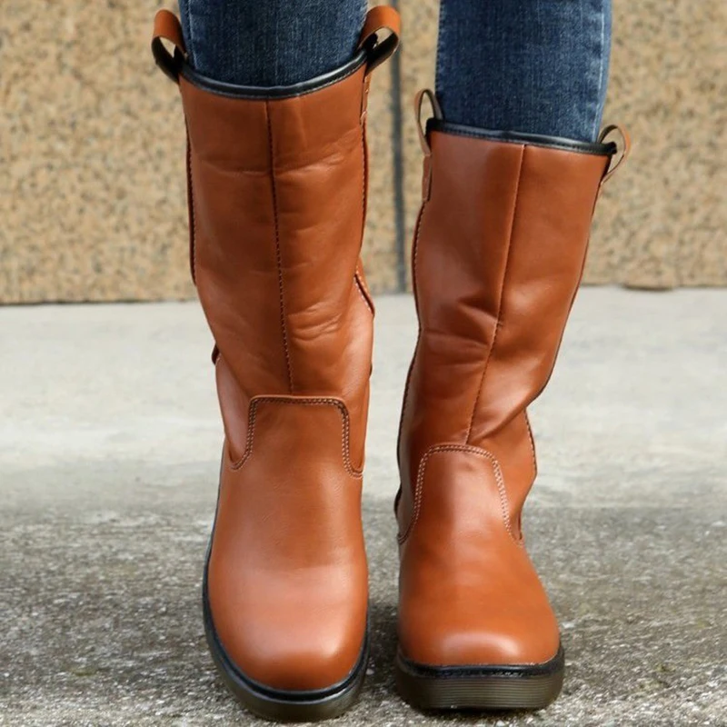 Women's Boots Winter New Fashion Medium Tube Plush Snow Boots Plus Size European And American Leisure Comfort Leather Boots
Women's Boots Winter New Fashion Medium Tube Plush Snow Boots Plus Size European And American Leisure Comfort Leather Boots