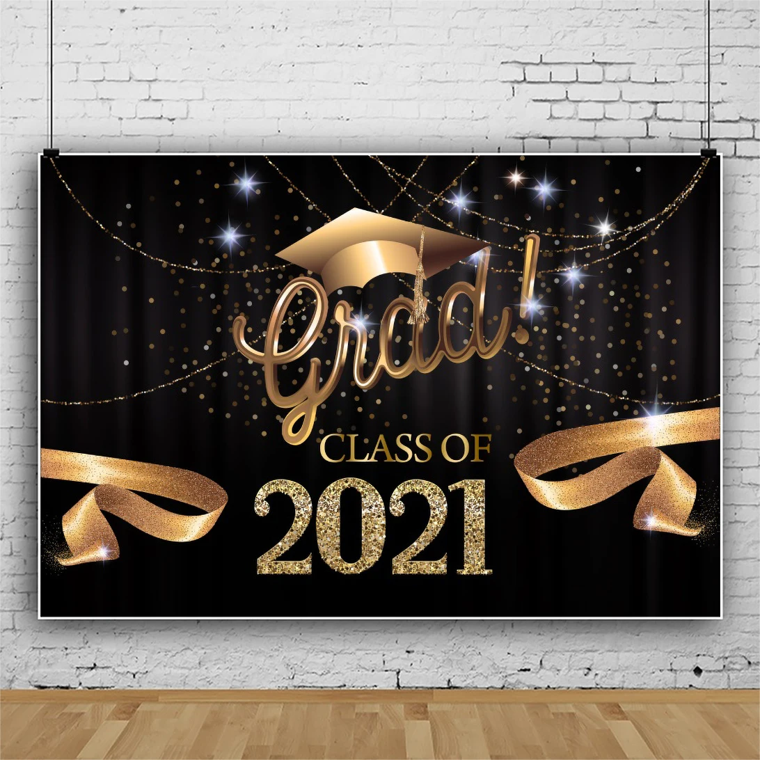 Laeacco Congratulations Class Of 2021 Grade Gold Bachelor Cap Background Personalized Banner Poster Photographic Photo Backdrops
Laeacco Congratulations Class Of 2021 Grade Gold Bachelor Cap Background Personalized Banner Poster Photographic Photo Backdrops