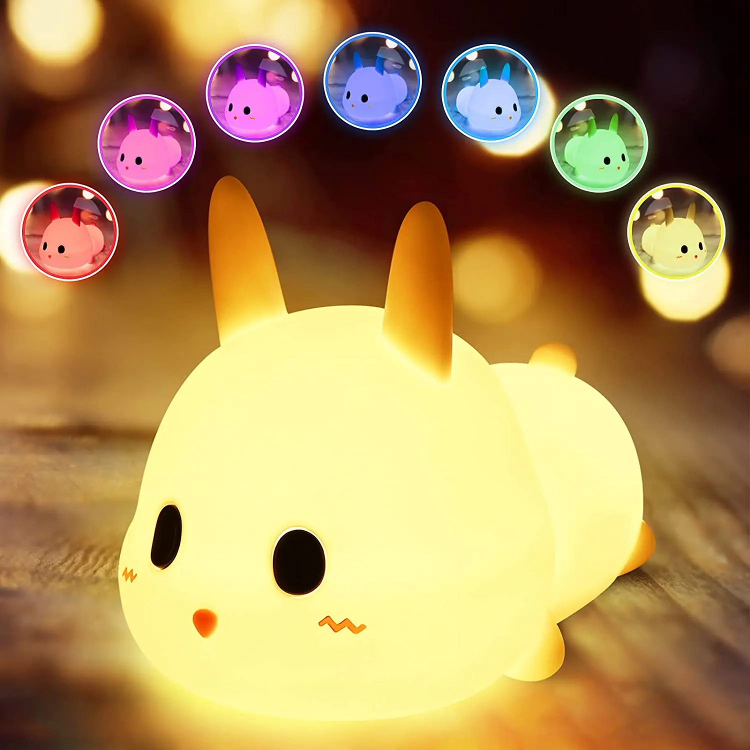 Rabbit Touch LED Night Light Silicone Children Bedside Lamp Bedroom USB Rechargeable Room Decoration Lamp Kids Boy
Rabbit Touch LED Night Light Silicone Children Bedside Lamp Bedroom USB Rechargeable Room Decoration Lamp Kids Boy