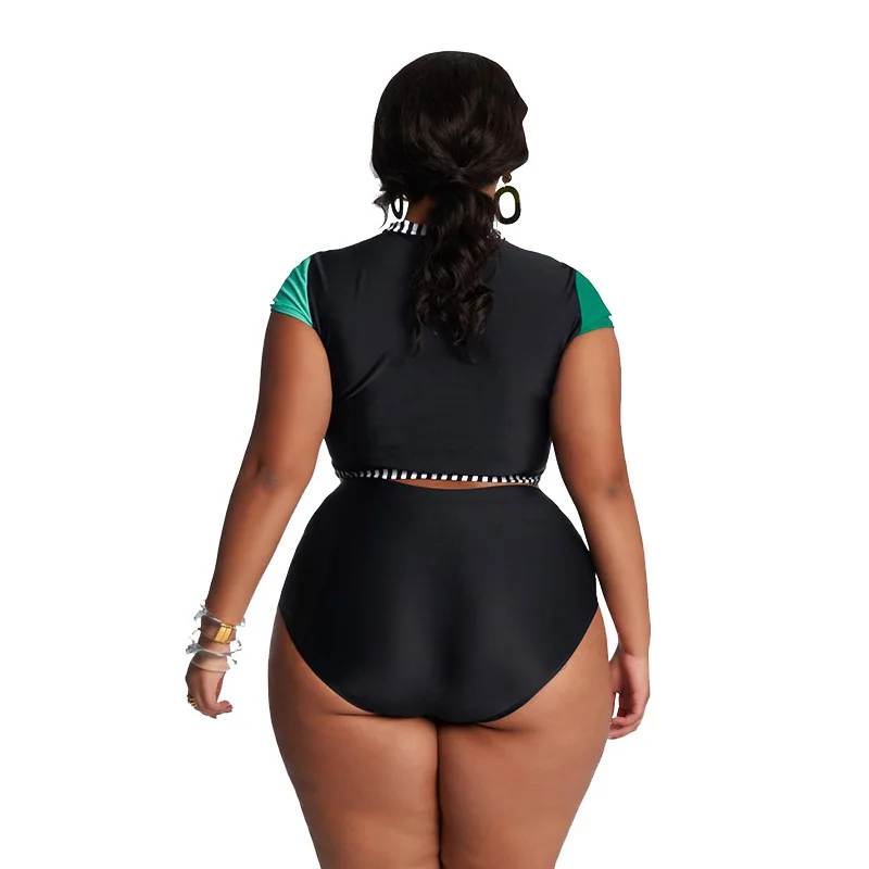 New African black bikini high waist fat woman plus size swimsuit color matching Bikini
New African black bikini high waist fat woman plus size swimsuit color matching Bikini