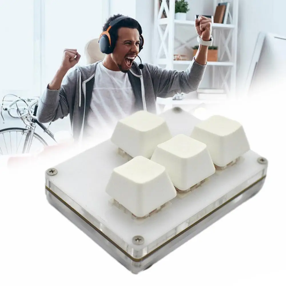4-key Mini Keyboard DIY Custom Shortcuts Arrow Keys Mechanical USB Right Down WASD Left Up Keypad K2S6
4-key Mini Keyboard DIY Custom Shortcuts Arrow Keys Mechanical USB Right Down WASD Left Up Keypad K2S6