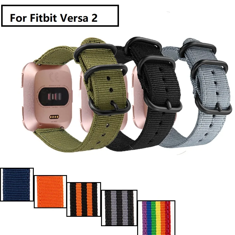 nlyon strap for Fitbit Versa 2 Lite Soft Nylon Replacement Wristband band Edition smart watch Accessories | Наручные часы