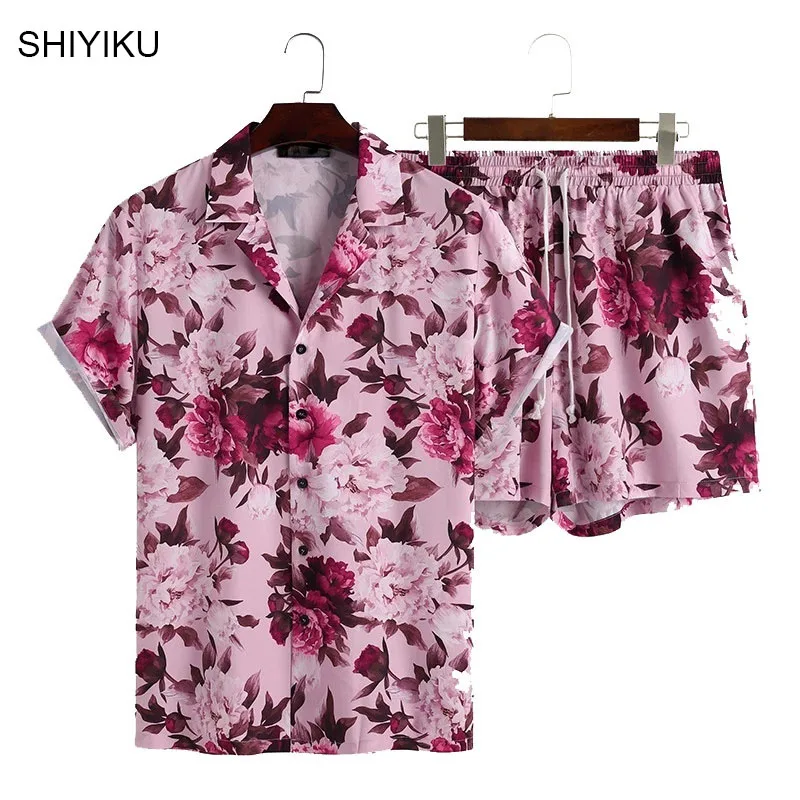 Casual Men's Suit Floral Print Holiday Breathable Beach Short-Sleeved Shirt Shorts Streetwear Brand Men's Hawaii Suit 2 Pieces
Casual Men's Suit Floral Print Holiday Breathable Beach Short-Sleeved Shirt Shorts Streetwear Brand Men's Hawaii Suit 2 Pieces