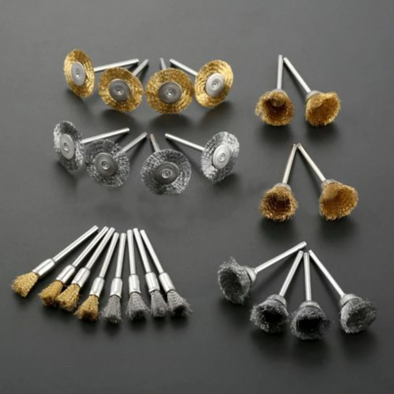 24pcs Brass Wire Brush Round Brushes Disc Brush Pot Brush For Dreme 25MM P2B4 Die Grinder Rotary Electric Tool For Engraver
24pcs Brass Wire Brush Round Brushes Disc Brush Pot Brush For Dreme 25MM P2B4 Die Grinder Rotary Electric Tool For Engraver