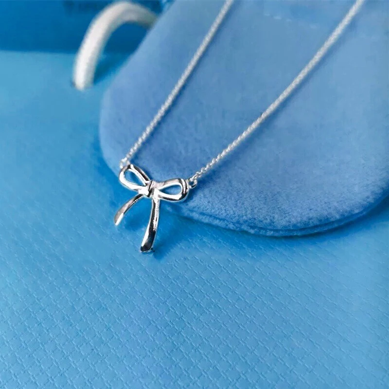 925 Sterling Silver Necklace Chains Woman Fine Jewelry Gifts For Women 2021 Luxury Female Summer Bow-Knot Pendants
925 Sterling Silver Necklace Chains Woman Fine Jewelry Gifts For Women 2021 Luxury Female Summer Bow-Knot Pendants