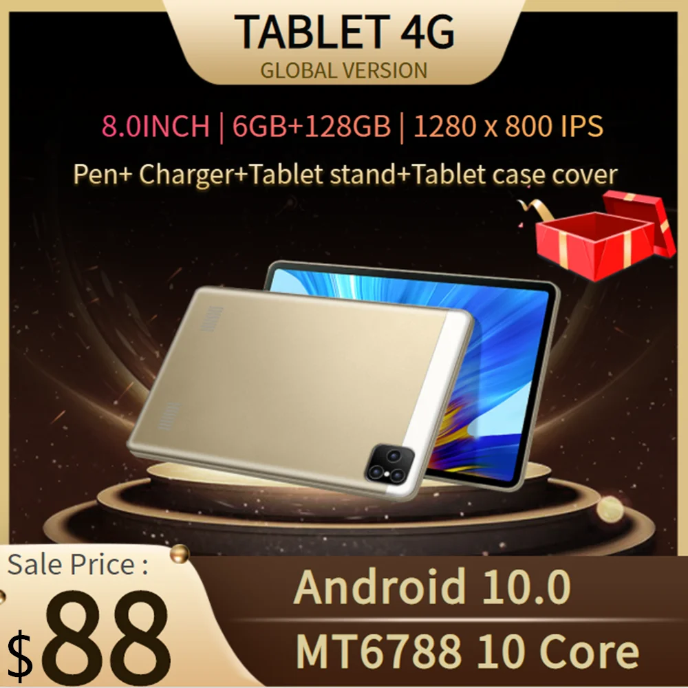 Tablet 128GB Gaming laptop 1280 x 800 Android tablets 8 inch TABLET PAD Octa Core Tablettes Android 10.0 Tablete 4G LTE Tableta
Tablet 128GB Gaming laptop 1280 x 800 Android tablets 8 inch TABLET PAD Octa Core Tablettes Android 10.0 Tablete 4G LTE Tableta