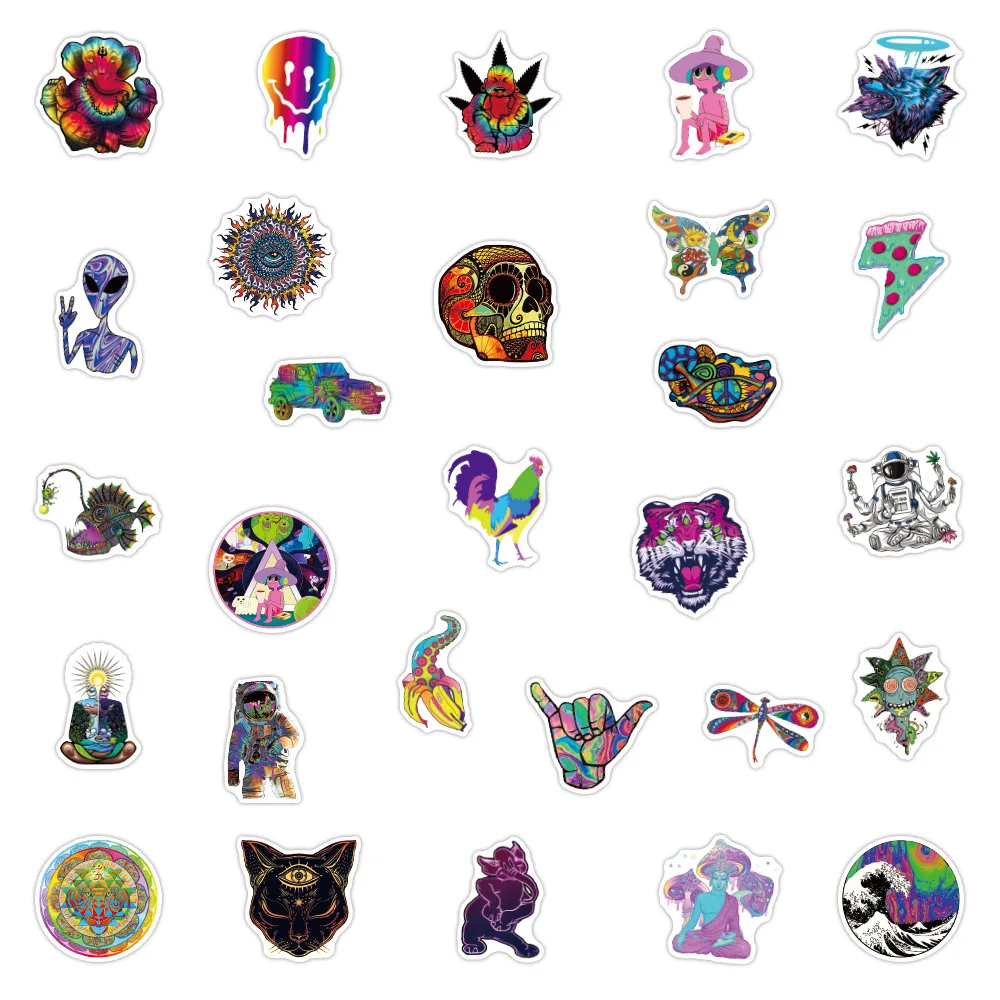 10/50PCS Psychedelic Cool Laser Style Fashion Street Art Graffiti Stickers Aesthetic Bike Skateboard Waterproof Sticker Pack
10/50PCS Psychedelic Cool Laser Style Fashion Street Art Graffiti Stickers Aesthetic Bike Skateboard Waterproof Sticker Pack