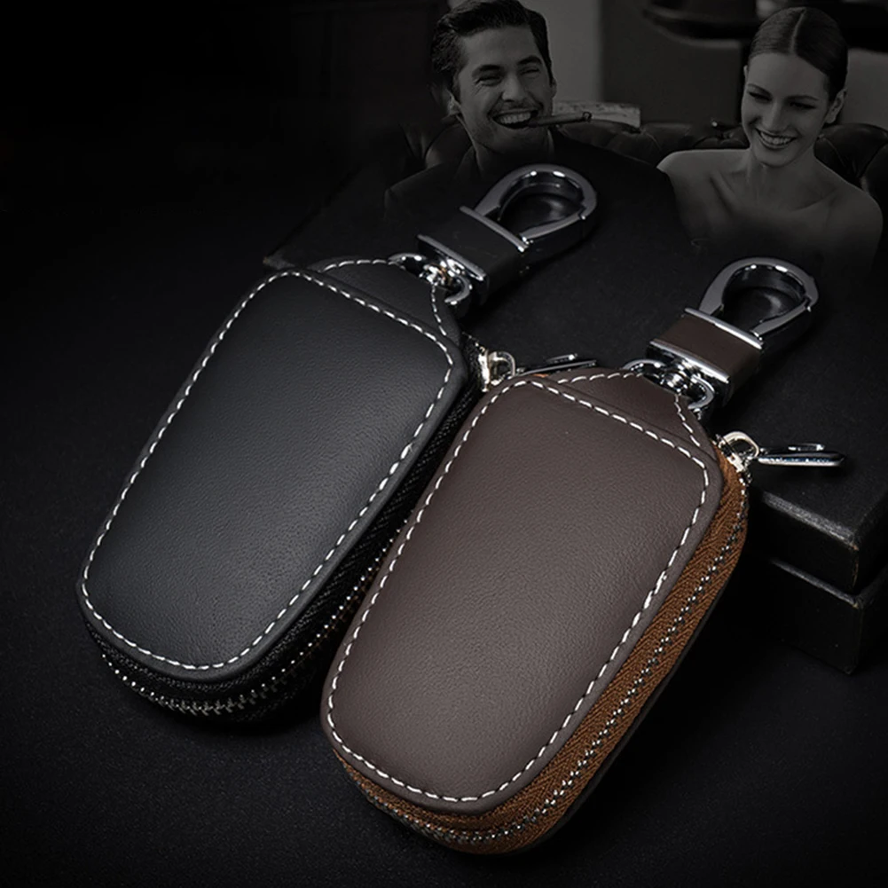 Universal Car Key Case Handmade Leather Car Remote Key Protector Zipper Remote Control Key Fob Protective Cover Holder Keychain
Universal Car Key Case Handmade Leather Car Remote Key Protector Zipper Remote Control Key Fob Protective Cover Holder Keychain