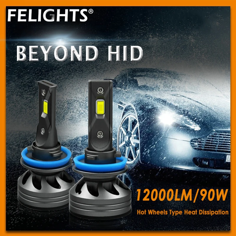 FELIGHTS Car Lights H11 LED H4 H7 H1 H3 H8 H9 9005 HB3 HB4 9006 9004 9007 Mini Lamp Lens Auto Bulb 12000LM Turbo LED Headlight
FELIGHTS Car Lights H11 LED H4 H7 H1 H3 H8 H9 9005 HB3 HB4 9006 9004 9007 Mini Lamp Lens Auto Bulb 12000LM Turbo LED Headlight