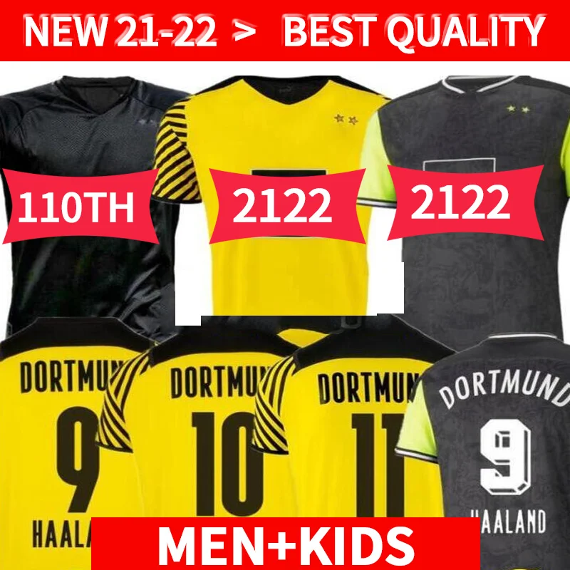

2021 2022 dortmund soccer jersey Borussia 21 22 football shirt HAALAND REUS NEONGELB BELLINGHAM SANCHO HUMMELS BRANDT kids kit