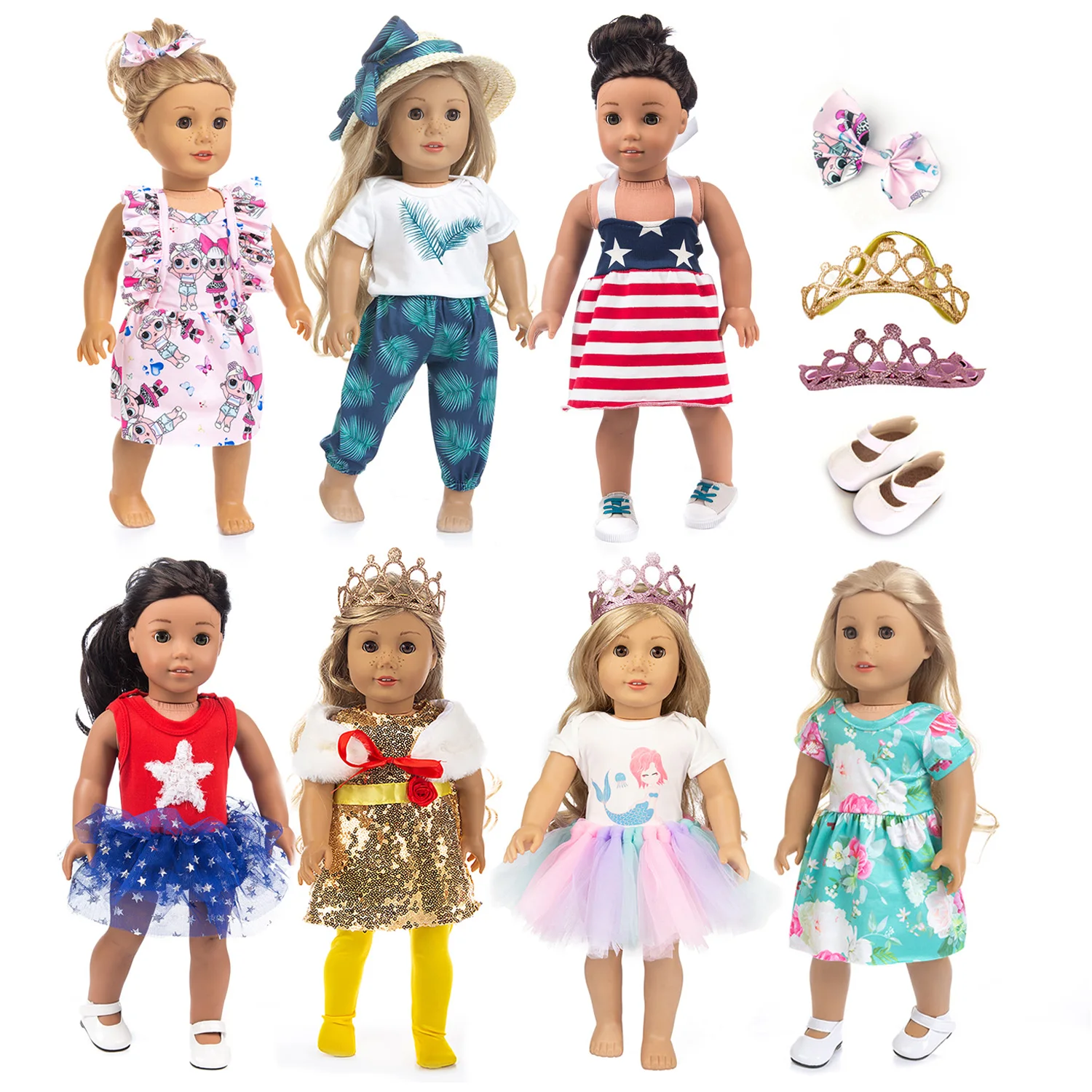 7 set Fashion Suit Feather Mermaid Suit Fit 43cm New Born Baby Doll,American 18 Inch Girl Doll,42cm Nenuco y su Hermanita Doll
7 set Fashion Suit Feather Mermaid Suit Fit 43cm New Born Baby Doll,American 18 Inch Girl Doll,42cm Nenuco y su Hermanita Doll