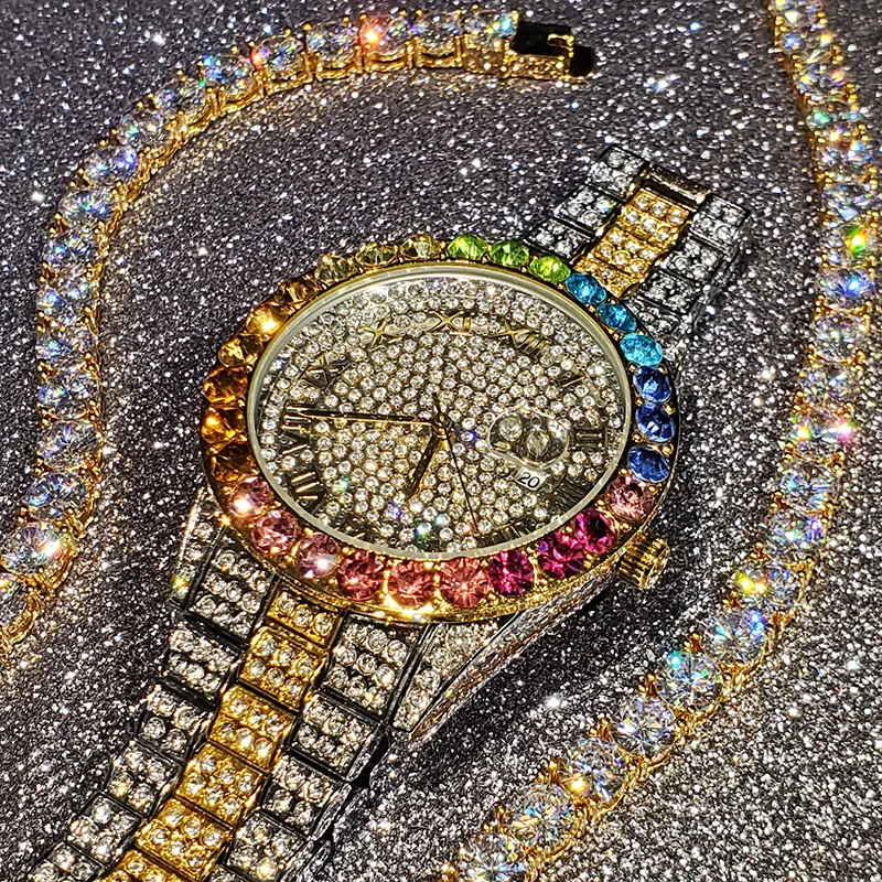 Hiphop MISSFOX Luxury Sapphire Crystal Men Quartz Watches Rainbow Diamond Bezel 3Bar Waterproof Date Window Iced Out Male Watch
Hiphop MISSFOX Luxury Sapphire Crystal Men Quartz Watches Rainbow Diamond Bezel 3Bar Waterproof Date Window Iced Out Male Watch