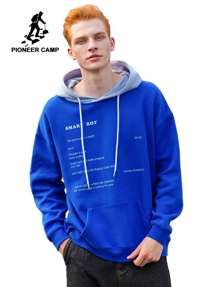 Pioneer Camp осенние мужские Толстовки Тренд с буквенным принтом Повседневный