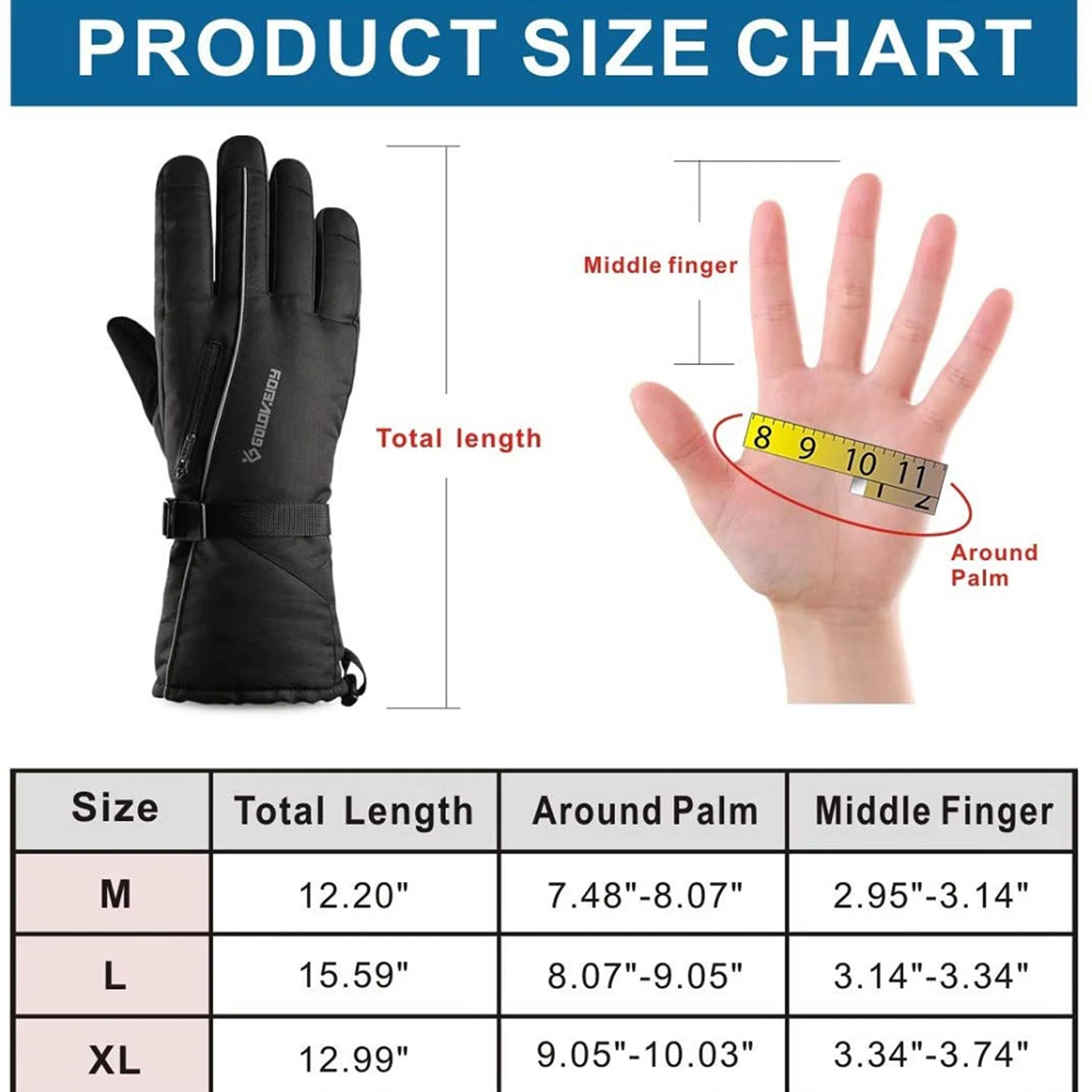 Adults Gloves Unisex Waterproof Thickened Winter Gloves for Cycling Skating Skiing
Adults Gloves Unisex Waterproof Thickened Winter Gloves for Cycling Skating Skiing
