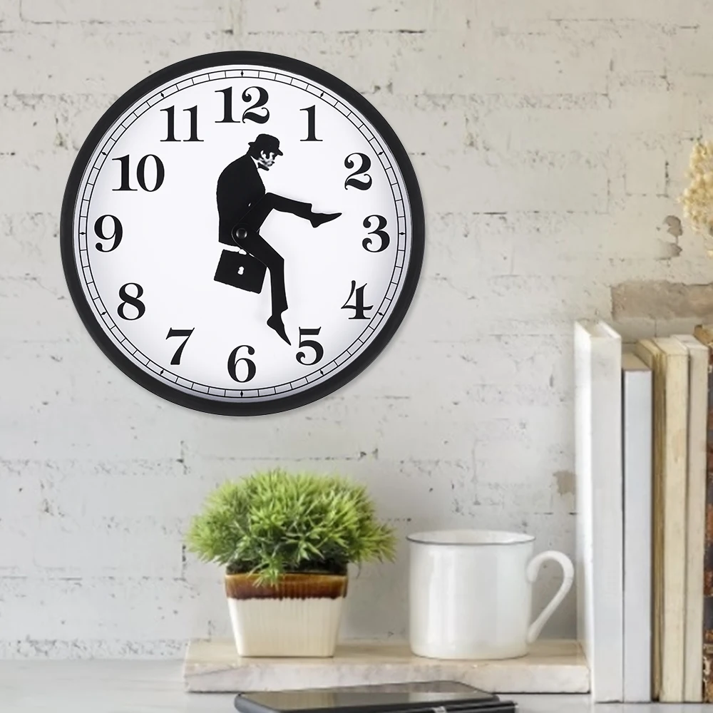 Silly Walk Wall Clock Comedian British Comedy Inspired Ministry Funny Walking Silent Mute Clock of Home Decor
Silly Walk Wall Clock Comedian British Comedy Inspired Ministry Funny Walking Silent Mute Clock of Home Decor