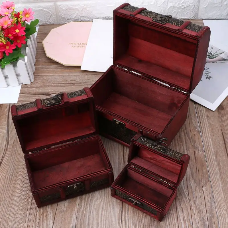 3Pcs Different Sizes Vintage Wooden Storage Pirate Treasure Chest Jewelry Box R58E
3Pcs Different Sizes Vintage Wooden Storage Pirate Treasure Chest Jewelry Box R58E