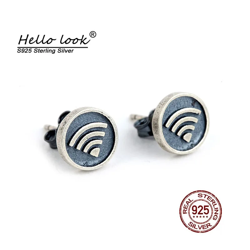 HelloLook Simple WIFI Symbol Earrings 925 Sterling Silver Ear Studs Unisex Funny Wireless Network Stud Earring Piercing Jewelry
HelloLook Simple WIFI Symbol Earrings 925 Sterling Silver Ear Studs Unisex Funny Wireless Network Stud Earring Piercing Jewelry