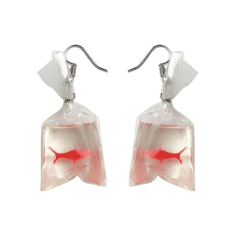 Transparent Bagged Resin Goldfish Earrings Fashion Zinc Alloy Earrings For Women Popular Goldfish Resin Drop Earrings Jewelry
Transparent Bagged Resin Goldfish Earrings Fashion Zinc Alloy Earrings For Women Popular Goldfish Resin Drop Earrings Jewelry