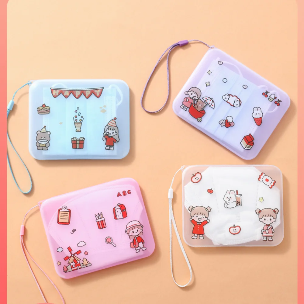 Kawaii Portable Face Mask Storage Case Box Waterproof Dust Kids Cute Mask Holder Lanyard Plastic Disposable Mask Cover Case Clip
Kawaii Portable Face Mask Storage Case Box Waterproof Dust Kids Cute Mask Holder Lanyard Plastic Disposable Mask Cover Case Clip
