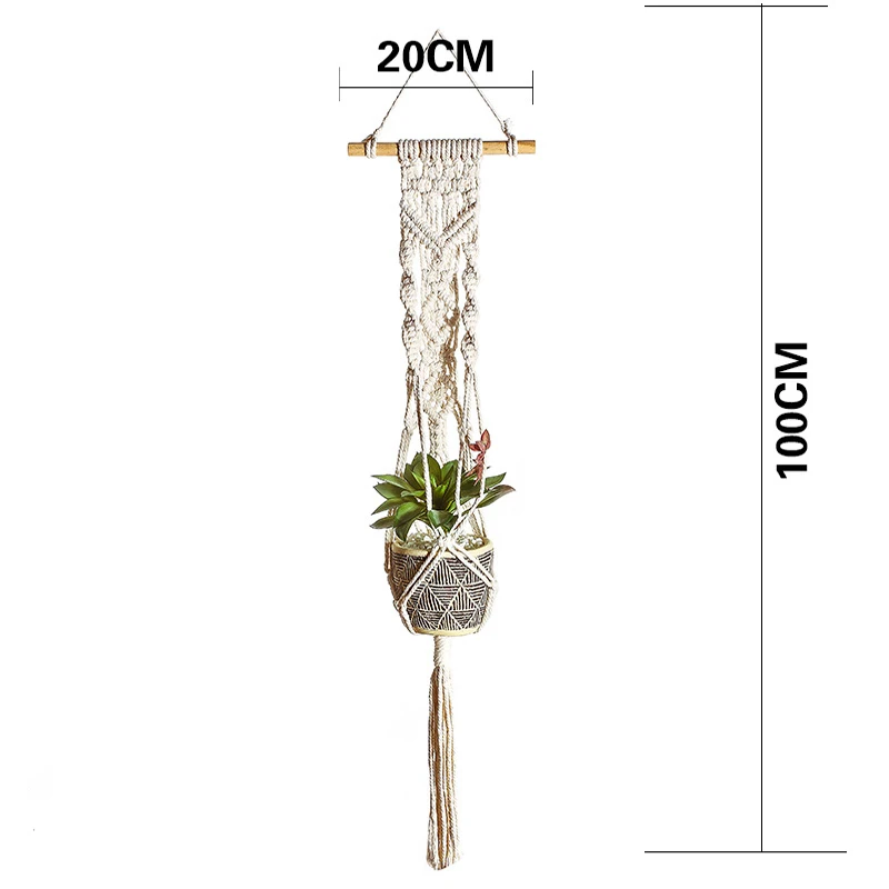Wall Wind Chimes Crafts Cotton Rope Hanging Decorations Plant Greening Hanging Basket Macrame Handmade Household Flower Hanger
Wall Wind Chimes Crafts Cotton Rope Hanging Decorations Plant Greening Hanging Basket Macrame Handmade Household Flower Hanger